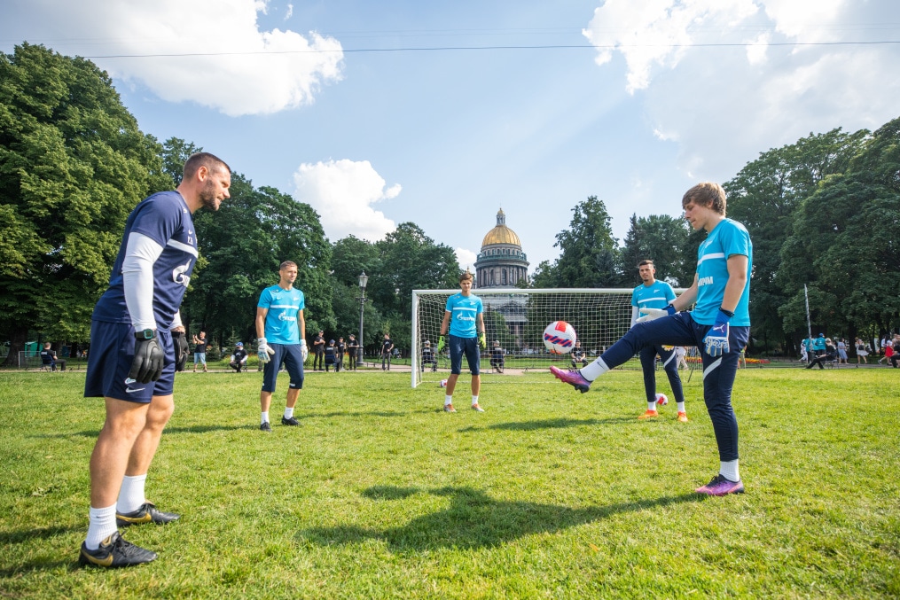 Открытая тренировка «Зенита» в Александровском саду