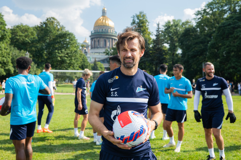 Открытая тренировка «Зенита» в Александровском саду