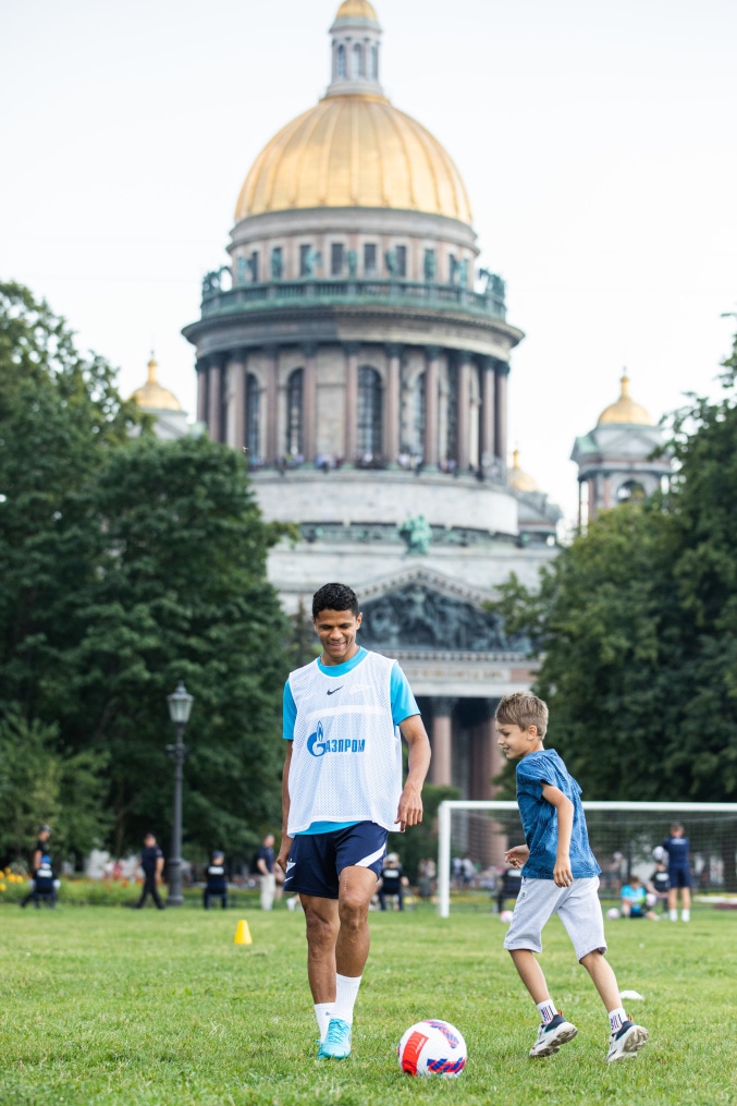 Открытая тренировка «Зенита» в Александровском саду