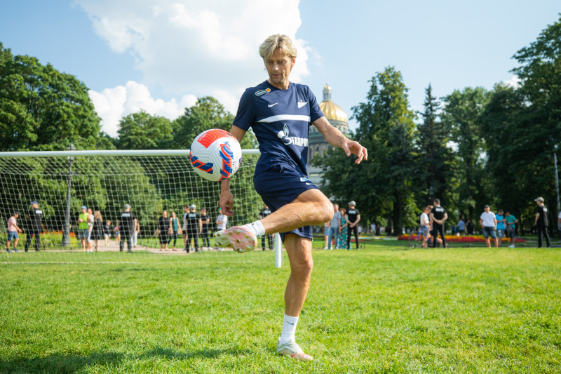 Открытая тренировка «Зенита» в Александровском саду