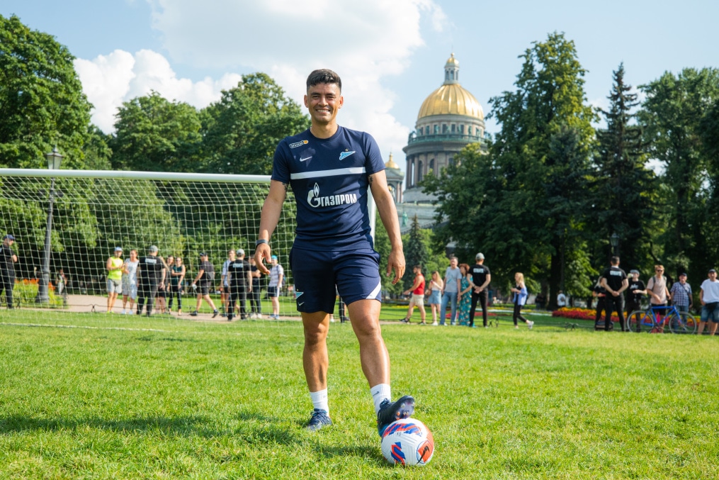 Открытая тренировка «Зенита» в Александровском саду