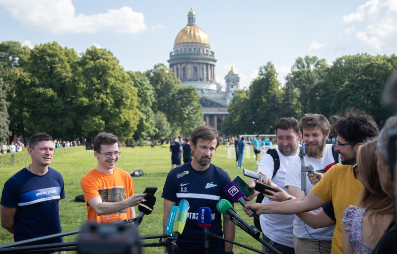 Открытая тренировка «Зенита» в Александровском саду
