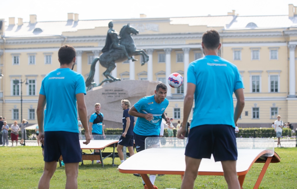 Открытая тренировка «Зенита» в Александровском саду