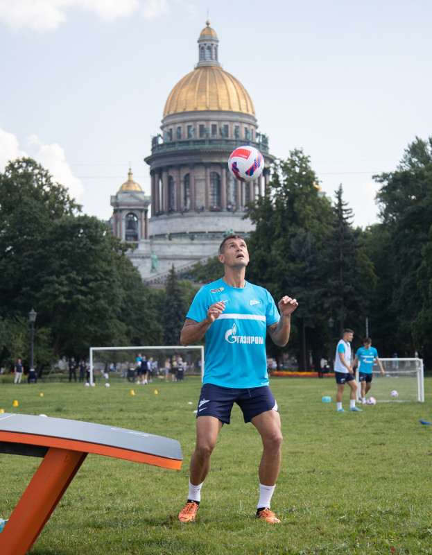 Открытая тренировка «Зенита» в Александровском саду
