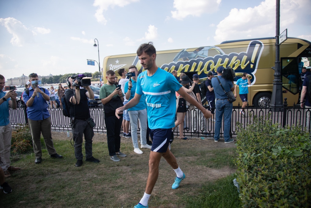 Открытая тренировка «Зенита» в Александровском саду