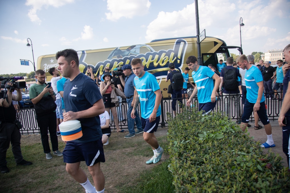 Открытая тренировка «Зенита» в Александровском саду