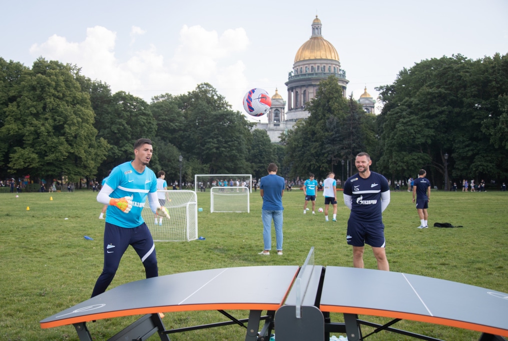 Открытая тренировка «Зенита» в Александровском саду