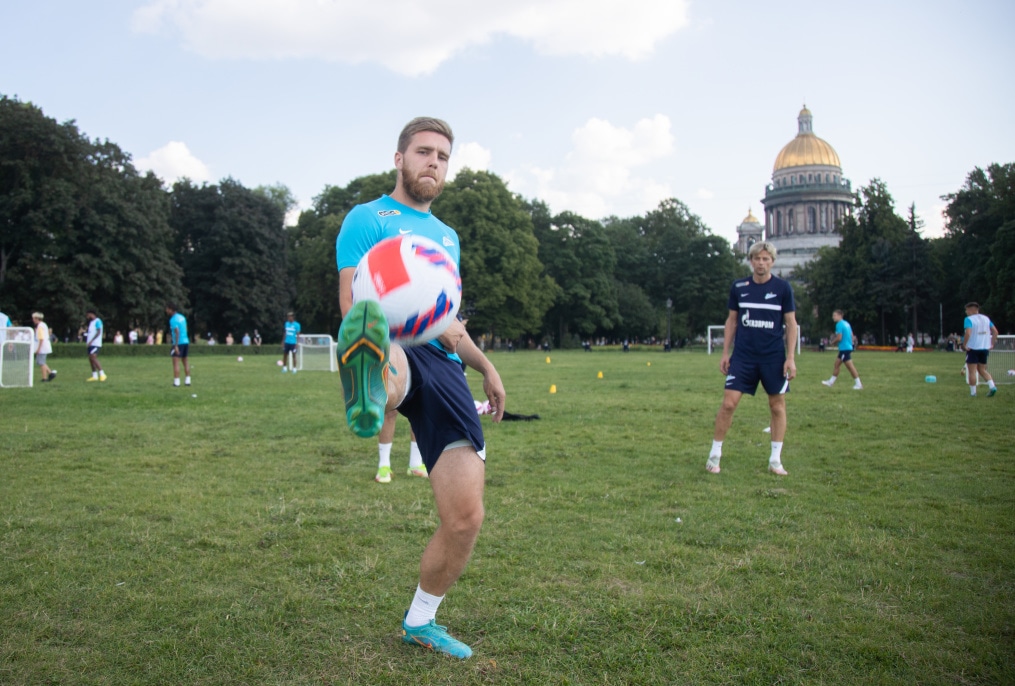 Открытая тренировка «Зенита» в Александровском саду
