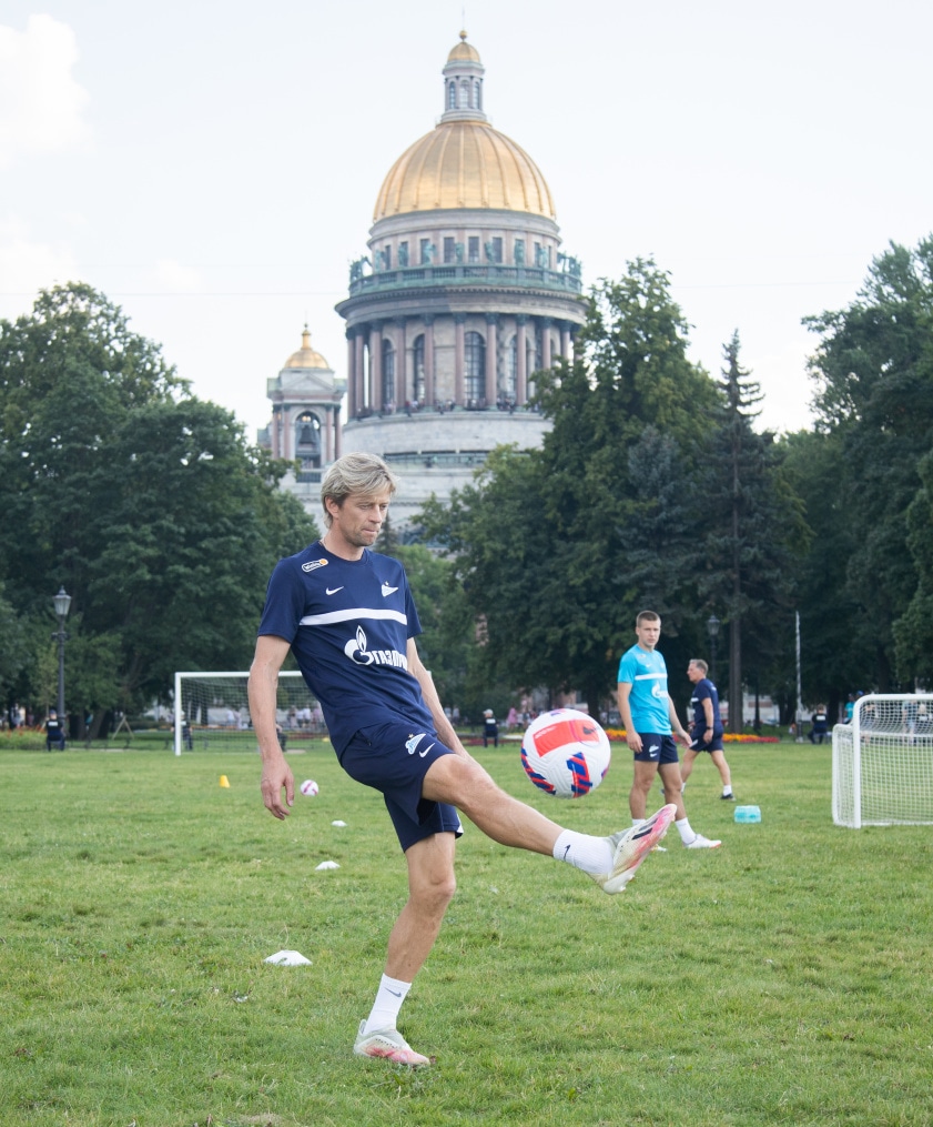 Открытая тренировка «Зенита» в Александровском саду
