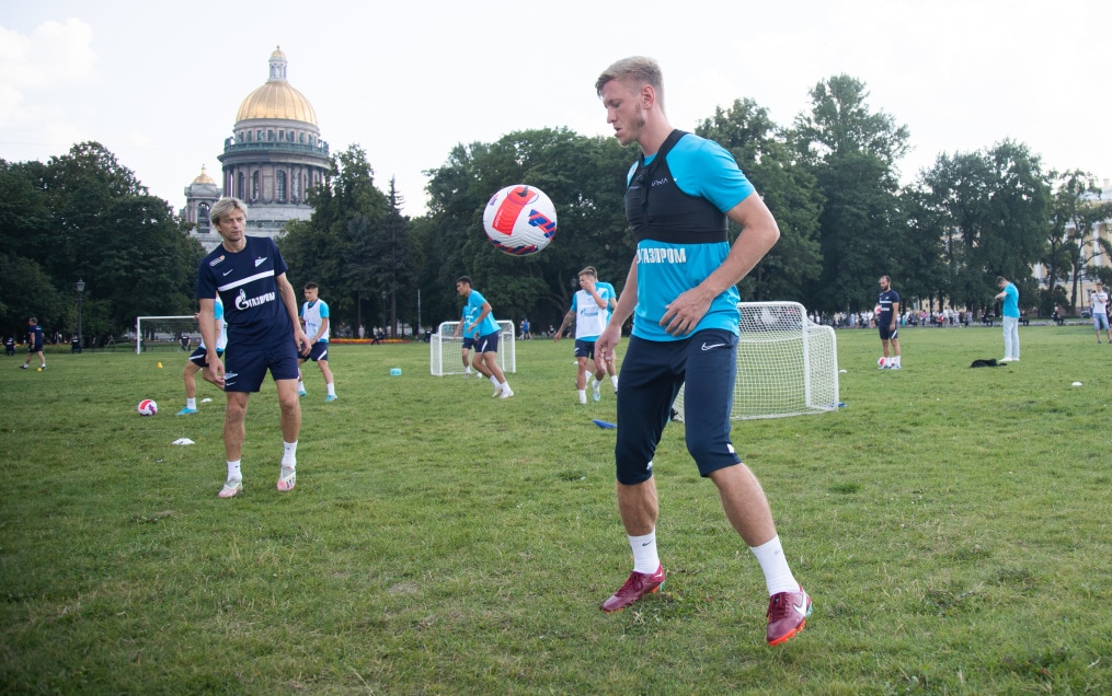 Открытая тренировка «Зенита» в Александровском саду