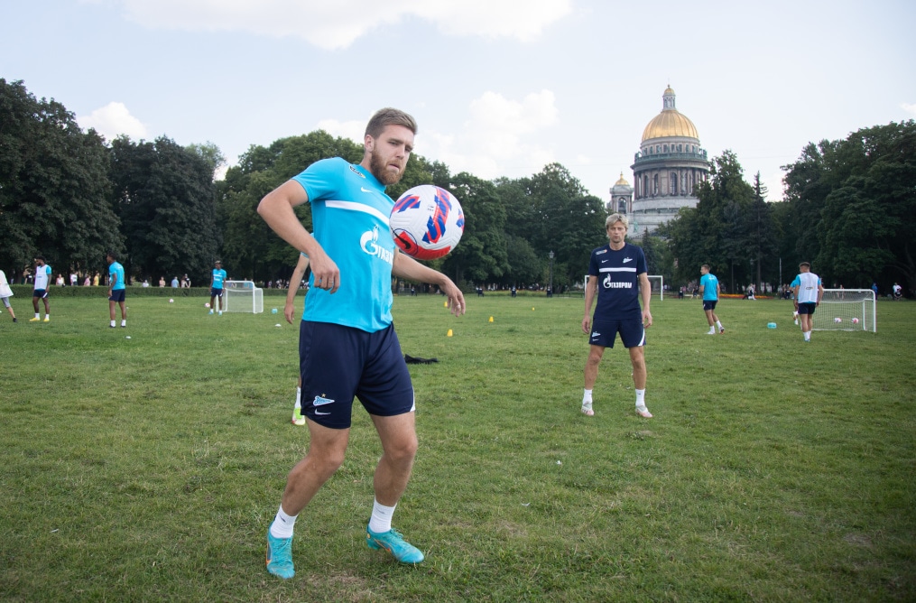 Открытая тренировка «Зенита» в Александровском саду