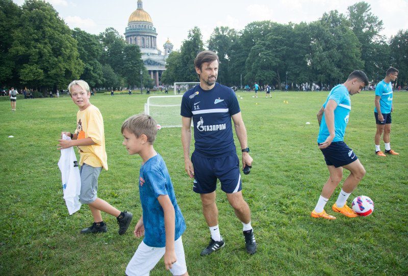 Открытая тренировка «Зенита» в Александровском саду