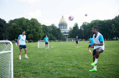 Открытая тренировка «Зенита» в Александровском саду