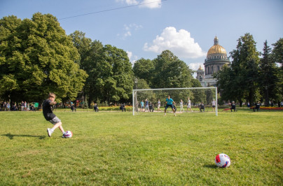 Открытая тренировка «Зенита» в Александровском саду