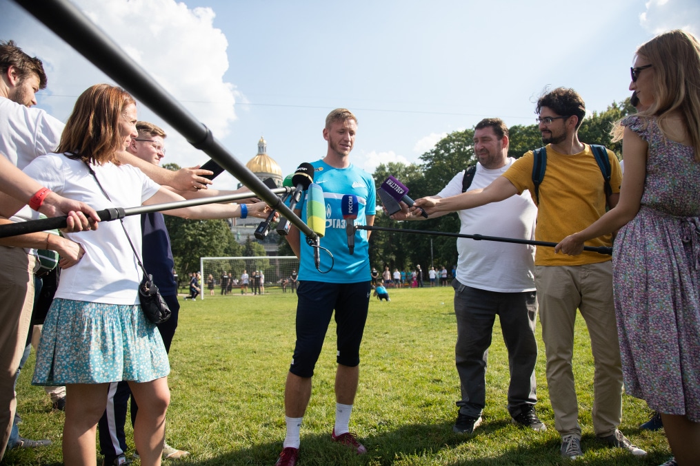 Открытая тренировка «Зенита» в Александровском саду