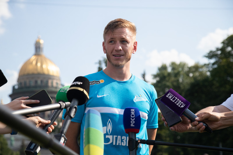 Открытая тренировка «Зенита» в Александровском саду