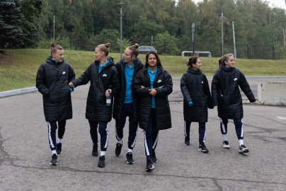 Прогулка женской команды «Зенит» перед матчем с ЦСКА
