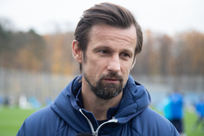 Сергей Семак на пресс-брифинге перед матчем с «Сочи»