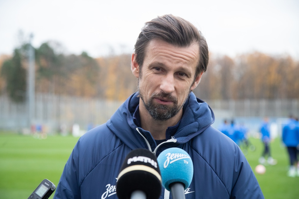 Сергей Семак на пресс-брифинге перед матчем с «Сочи»