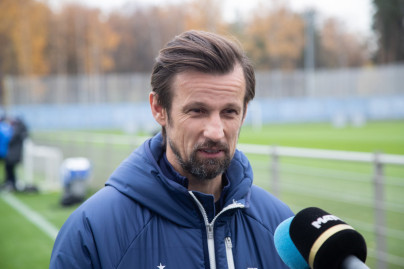 Сергей Семак на пресс-брифинге перед матчем с «Сочи»