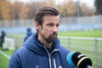 Сергей Семак на пресс-брифинге перед матчем с «Сочи»