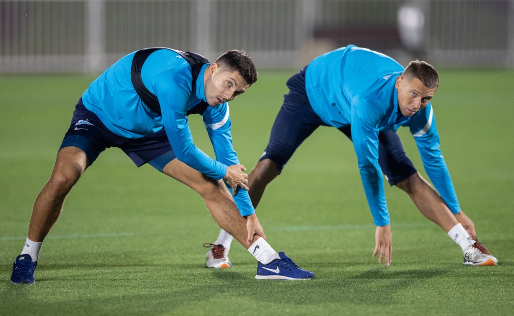 «Газпром»-тренировочные сборы в Катаре: 15 января, вечерняя тренировка