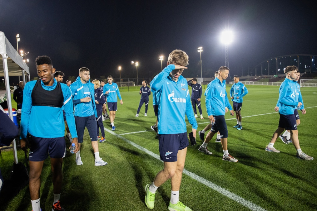 «Газпром»-тренировочные сборы в Катаре: 15 января, вечерняя тренировка