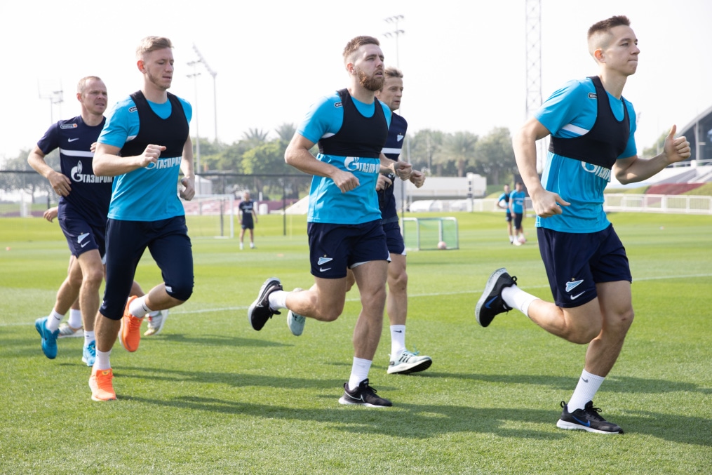 «Газпром»-тренировочные сборы в Катаре: 16 января, утренняя тренировка