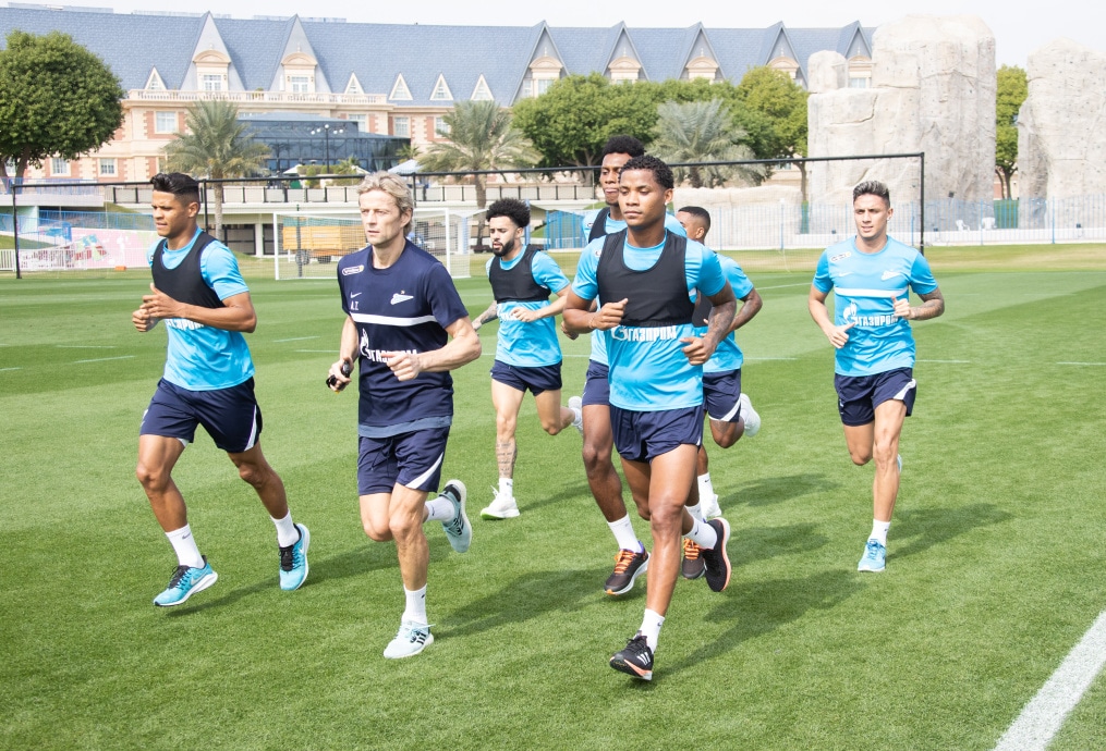 «Газпром»-тренировочные сборы в Катаре: 16 января, утренняя тренировка