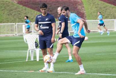 «Газпром»-тренировочные сборы в Катаре: 16 января, утренняя тренировка