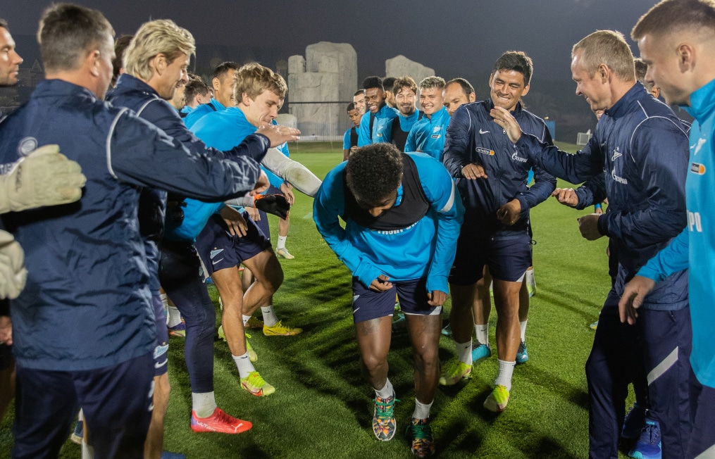 «Газпром»-тренировочные сборы в Катаре: 18 января, вечерняя тренировка