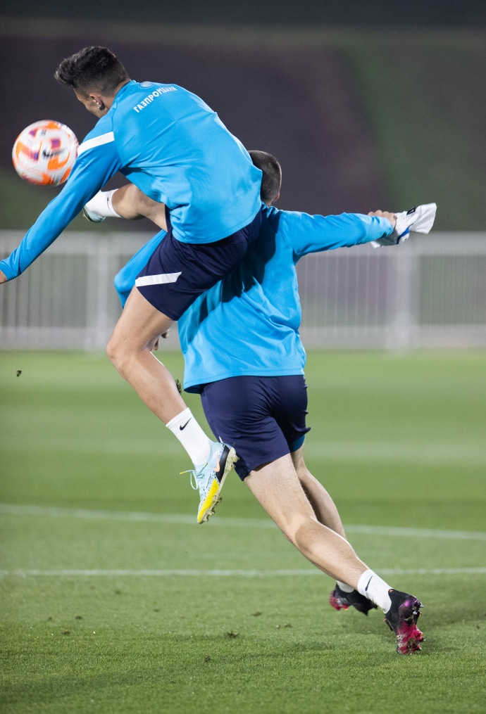 «Газпром»-тренировочные сборы в Катаре: 18 января, вечерняя тренировка