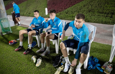 «Газпром»-тренировочные сборы в Катаре: 18 января, вечерняя тренировка