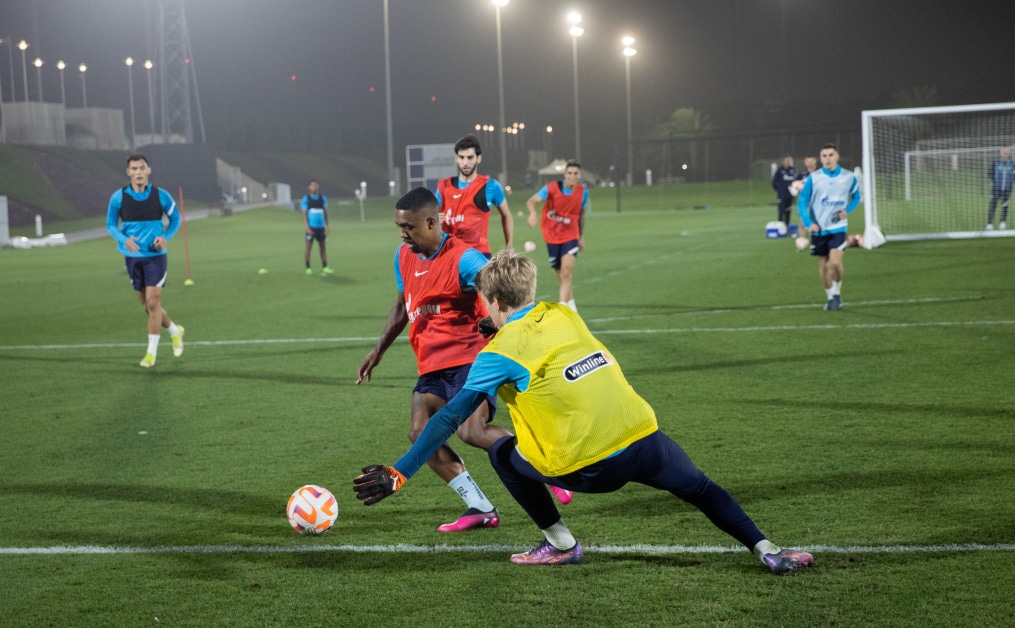 «Газпром»-тренировочные сборы в Катаре: 17 января, вечерняя тренировка