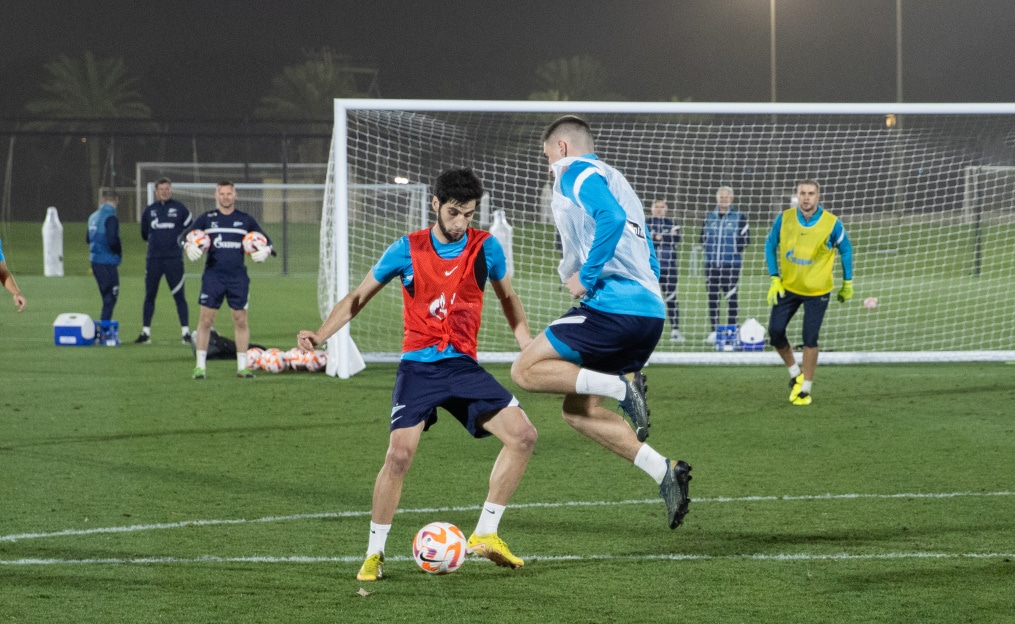 «Газпром»-тренировочные сборы в Катаре: 17 января, вечерняя тренировка