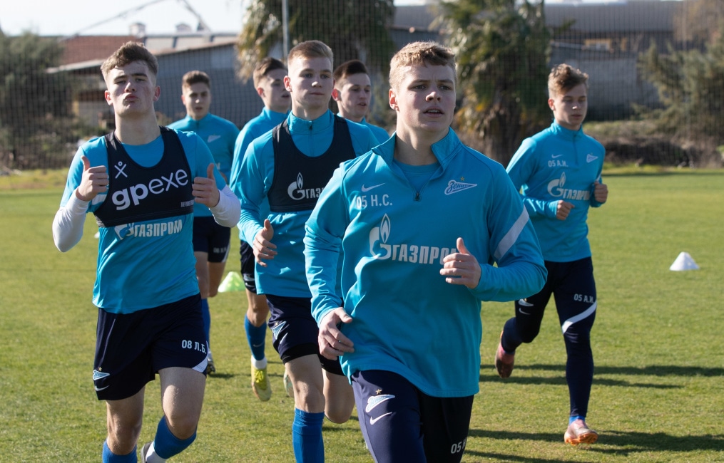 Учебно-тренировочные сборы команды «Зенит» U-19 в Турции, тренировка 31 января