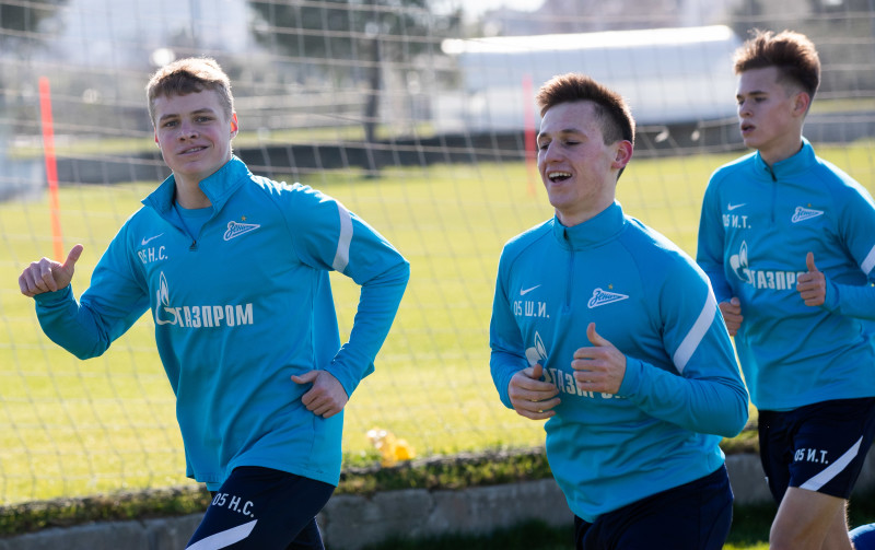 Учебно-тренировочные сборы команды «Зенит» U-19 в Турции, тренировка 31 января