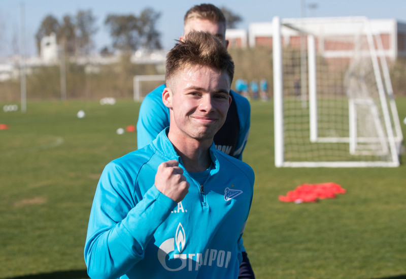 Учебно-тренировочные сборы команды «Зенит» U-19 в Турции, тренировка 31 января