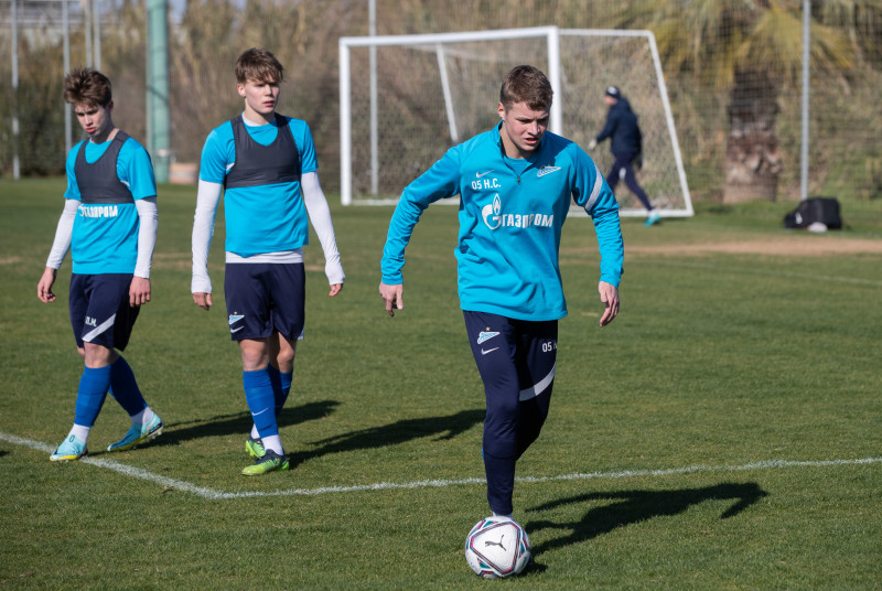 Учебно-тренировочные сборы команды «Зенит» U-19 в Турции, тренировка 31 января