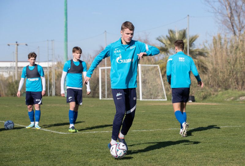 Учебно-тренировочные сборы команды «Зенит» U-19 в Турции, тренировка 31 января