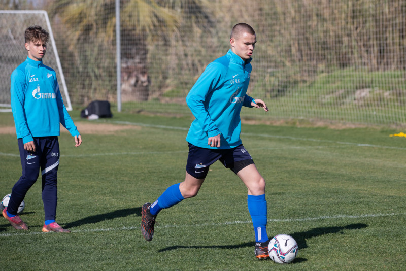 Учебно-тренировочные сборы команды «Зенит» U-19 в Турции, тренировка 31 января