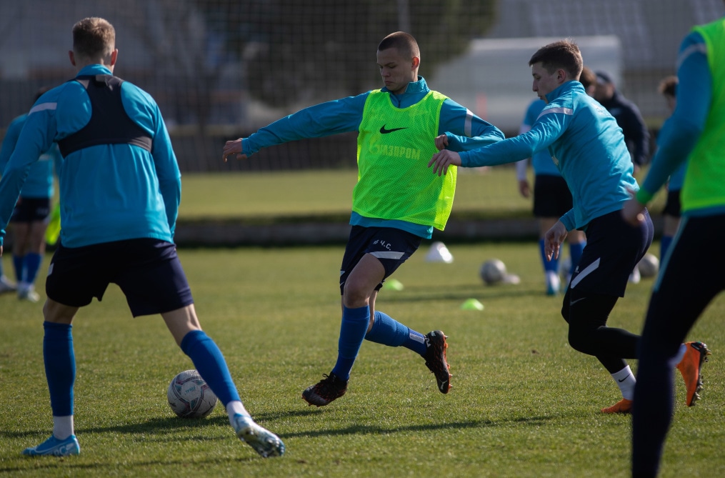 Учебно-тренировочные сборы команды «Зенит» U-19 в Турции, тренировка 31 января