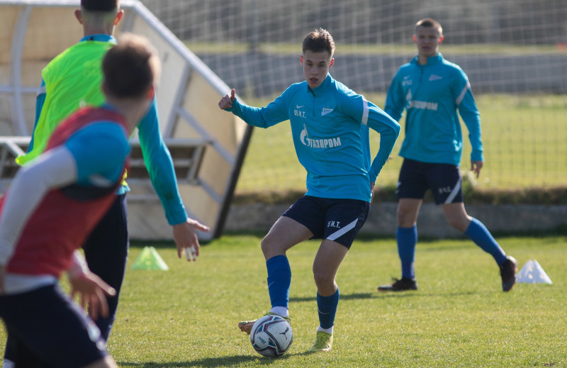 Учебно-тренировочные сборы команды «Зенит» U-19 в Турции, тренировка 31 января