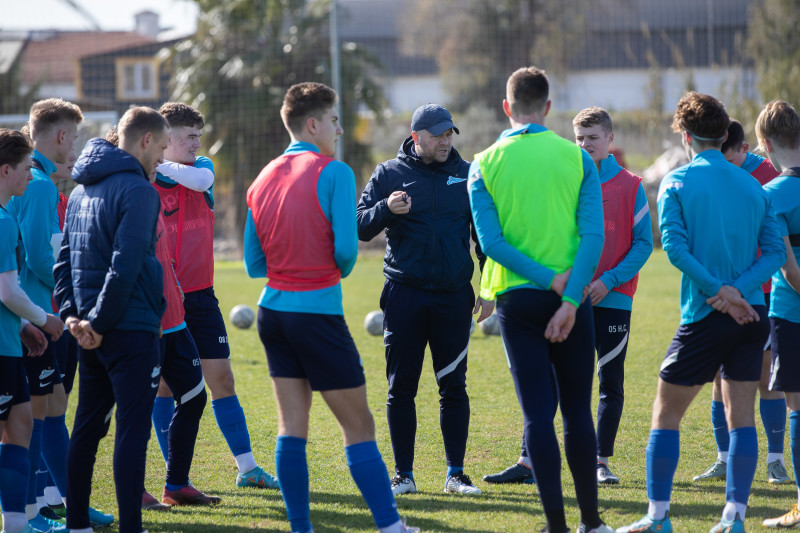 Учебно-тренировочные сборы команды «Зенит» U-19 в Турции, тренировка 31 января