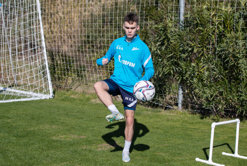 Учебно-тренировочные сборы команды «Зенит» U-18 в Турции, тренировка 31 января