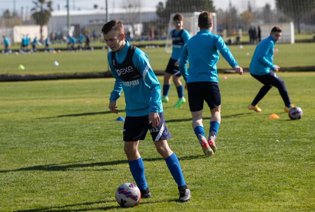 Учебно-тренировочные сборы команды «Зенит» U-18 в Турции, тренировка 31 января