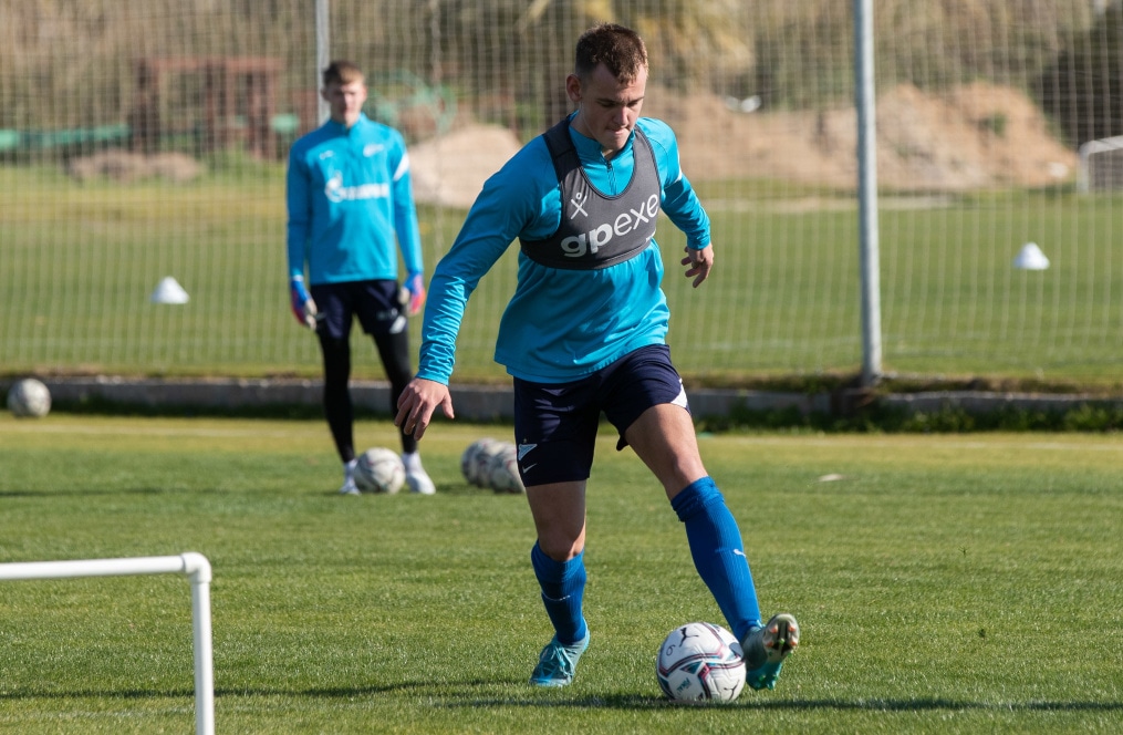 Учебно-тренировочные сборы команды «Зенит» U-18 в Турции, тренировка 31 января