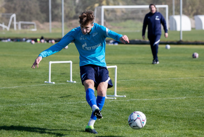 Учебно-тренировочные сборы команды «Зенит» U-18 в Турции, тренировка 31 января
