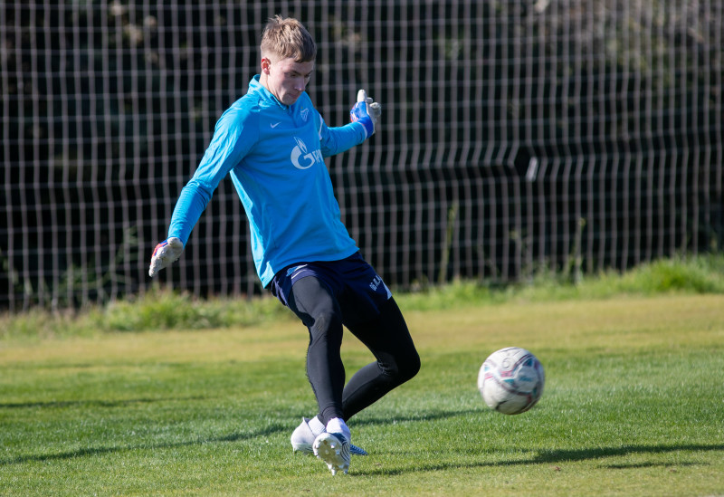 Учебно-тренировочные сборы команды «Зенит» U-18 в Турции, тренировка 31 января