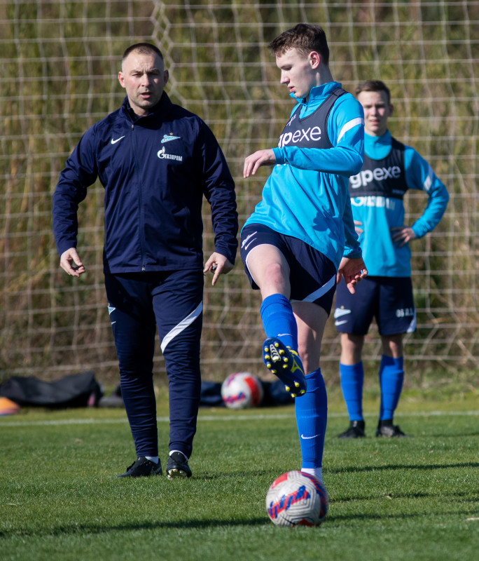 Учебно-тренировочные сборы команды «Зенит» U-18 в Турции, тренировка 31 января